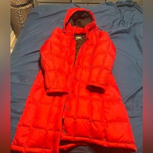 Red north face coat